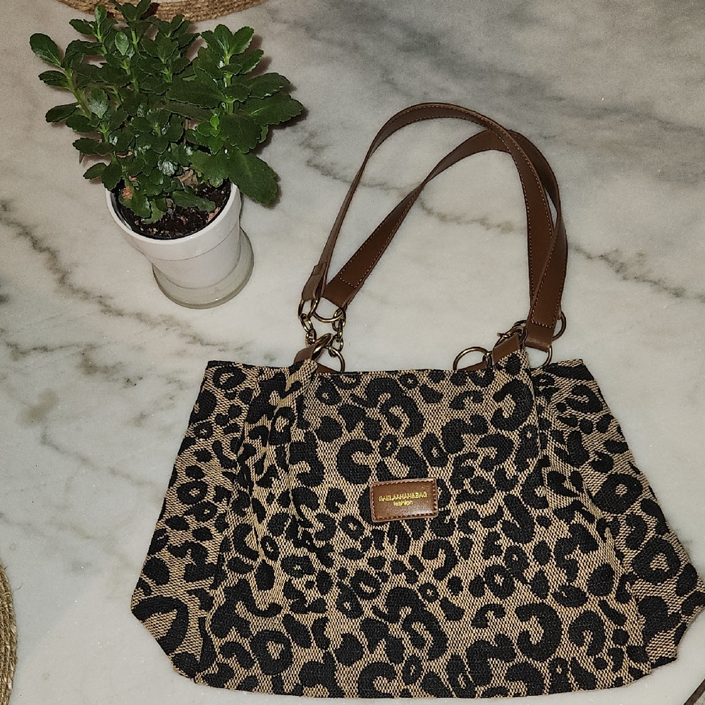 New Brown Leopard Print Handbag